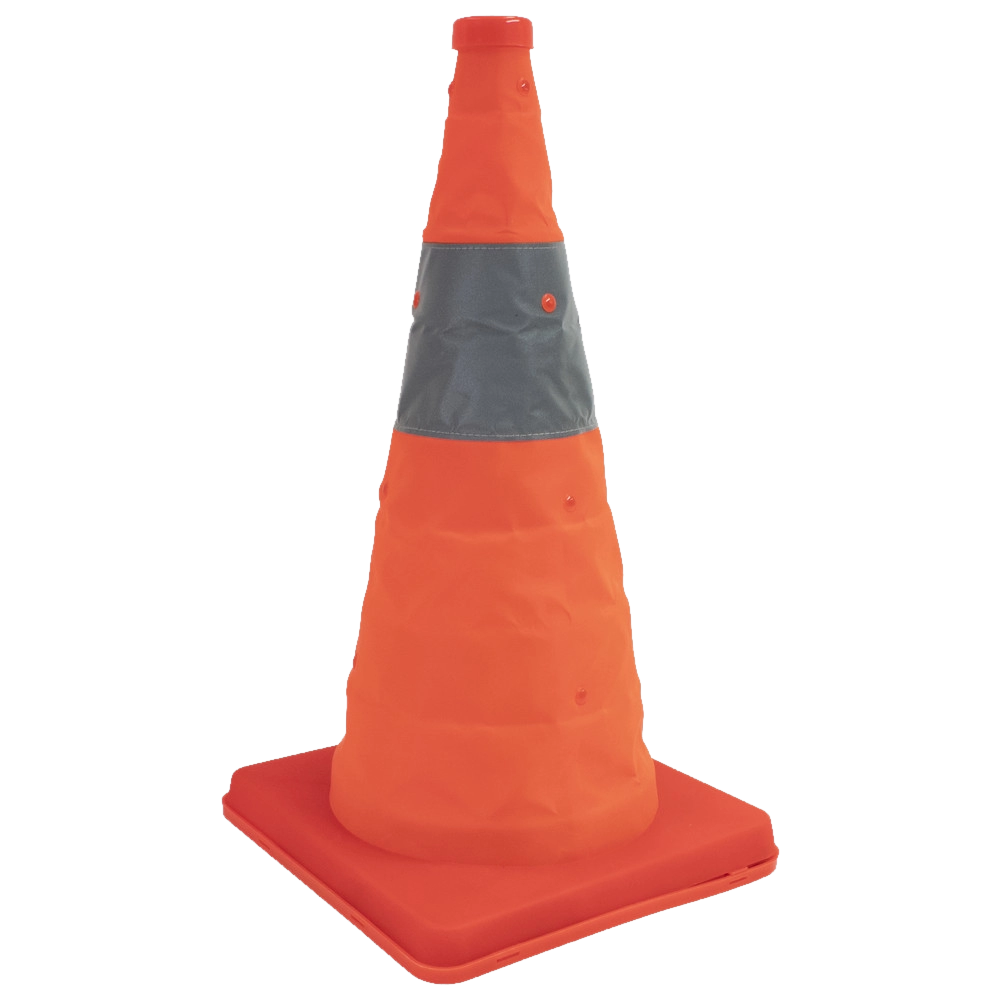 231230 Verkehrsleitkegel 45cm faltbar mit Blinkfunktion.